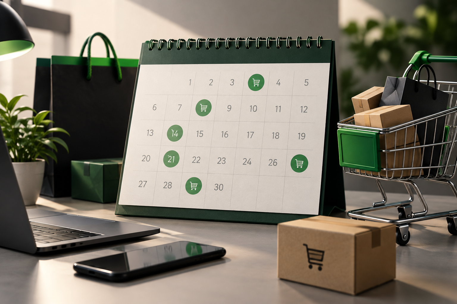 Ilustração gerada por IA sobre: Black Friday 2026: intenção de comprar ao longo de novembro desafia as PMEs